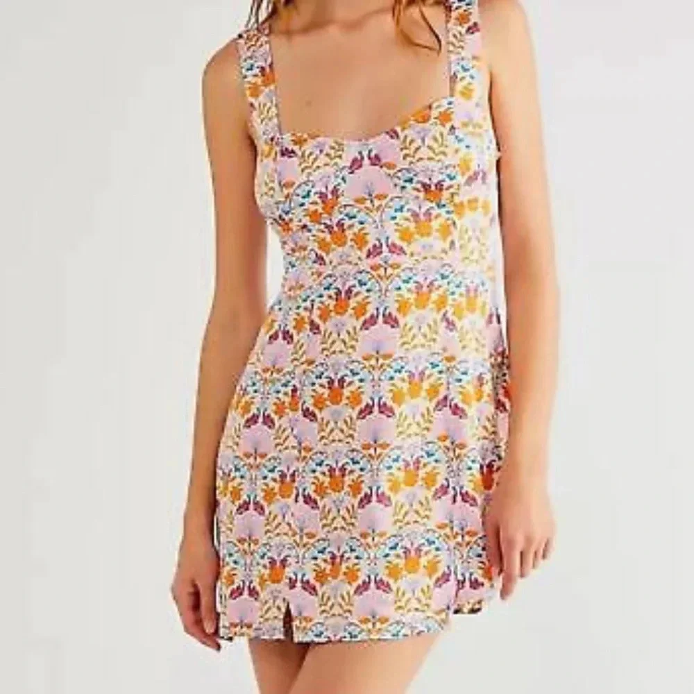Free People Sasha floral mini dress